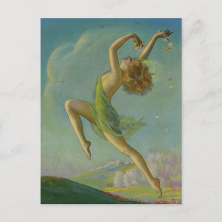 Carte Postale Belle Art déco Vintage Pin up girl