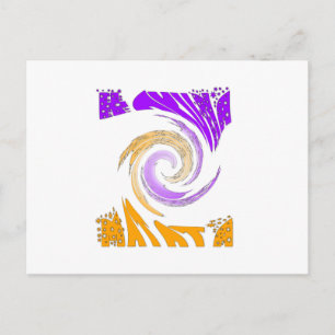 Carte Postale Belle Art Moderne Design : Tourbillon violet et or
