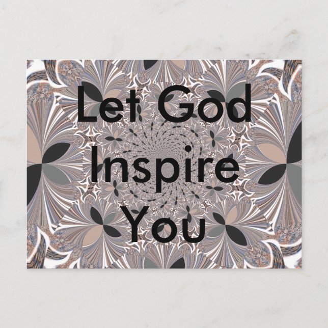 Carte Postale Belle belle cendre gris kaléidoscope sans soudure (Devant)