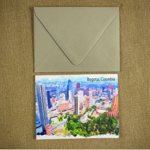 Carte Postale Belle Bogota Colombia Ville Panorama