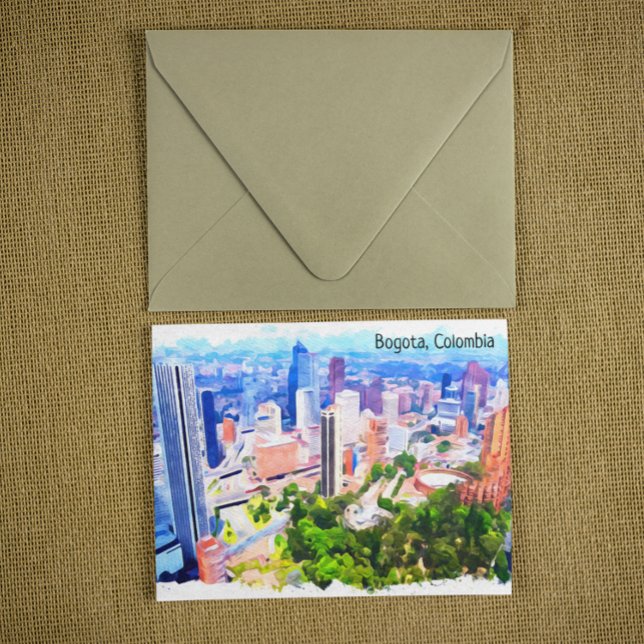 Carte Postale Belle Bogota Colombia Ville Panorama (bogota colombia panorama view travel postcard)