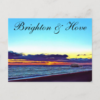 Carte Postale Belle Brighton et Hove Beach & Sunset