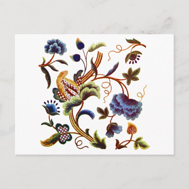 Carte Postale Belle broderie élisabéthaine jacobéenne (Devant)