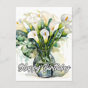 Carte Postale Belle Calla Lily Flowers