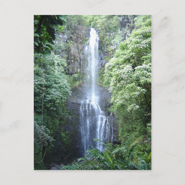 Carte Postale Belle cascade de Maui (Devant)