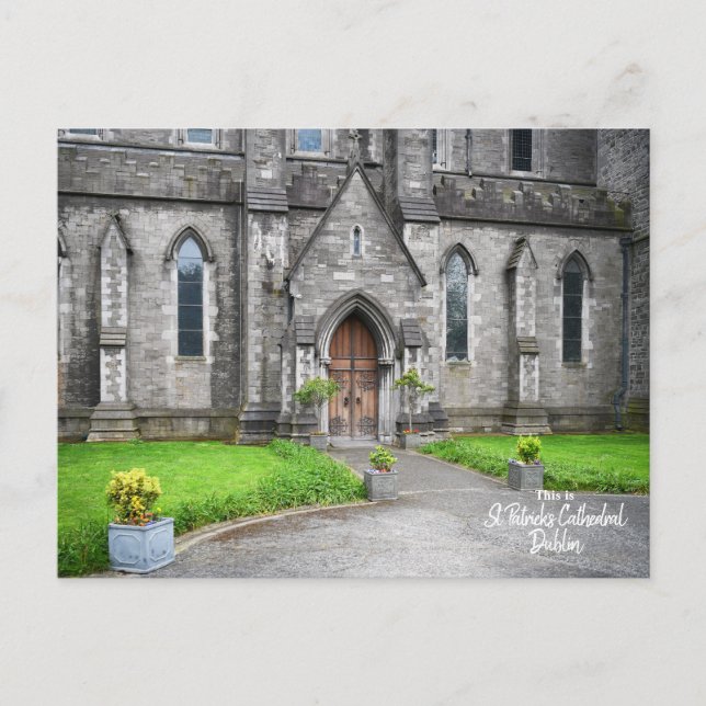 Carte Postale Belle cathédrale St. Patrick à Dublin, Irlande (Devant)