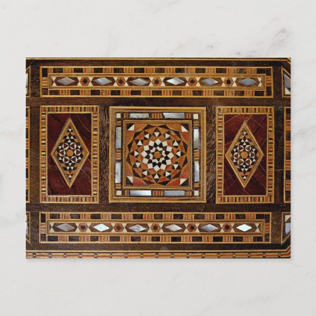 Carte Postale Belle Célèbre incrustation de nacre, Damas (Devant)