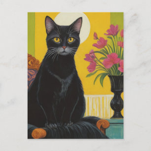 Carte Postale Belle Chat Noir
