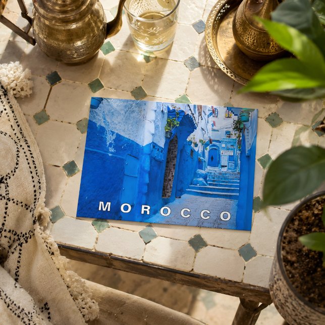 Carte Postale Belle Chefchaouen bleue Architecture marocaine (Créateur téléchargé)