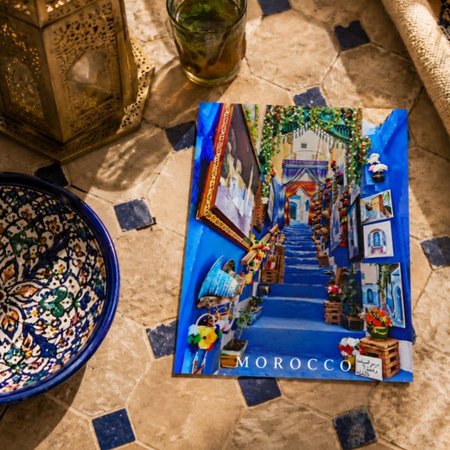 Carte Postale Belle Chefchaouen bleue Architecture marocaine (Créateur téléchargé)