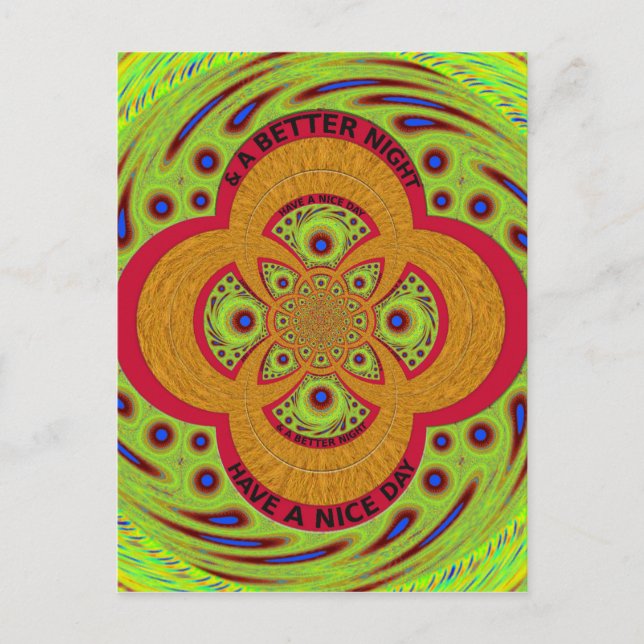 Carte Postale Belle conception de Motif mandala africain extraor (Devant)