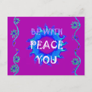 Carte Postale Belle conception graphique extraordinaire jaune or