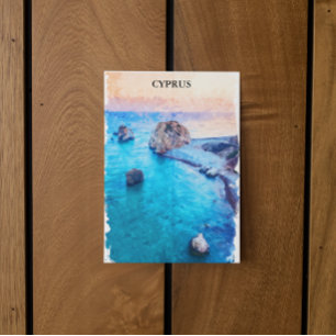 Carte Postale Belle côte colorée de Chypre