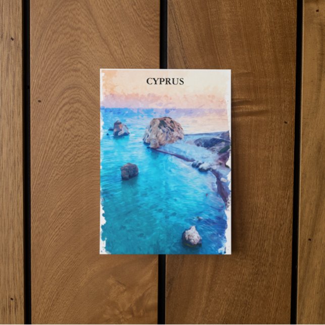 Carte Postale Belle côte colorée de Chypre (Cyprus coastline nature postcard)