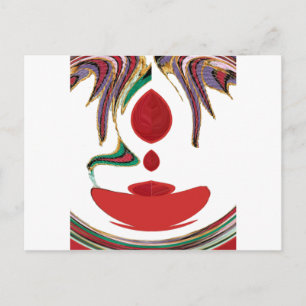 Carte Postale Belle couleur de texture rouge, blanche, violet et