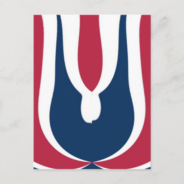 Carte Postale Belle couleur rouge, blanc, bleu texture Abstraite (Devant)