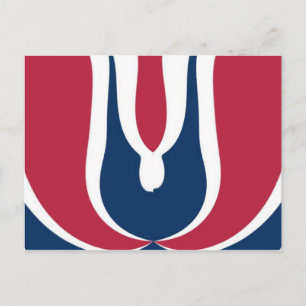 Carte Postale Belle couleur rouge, blanc, bleu texture Abstraite