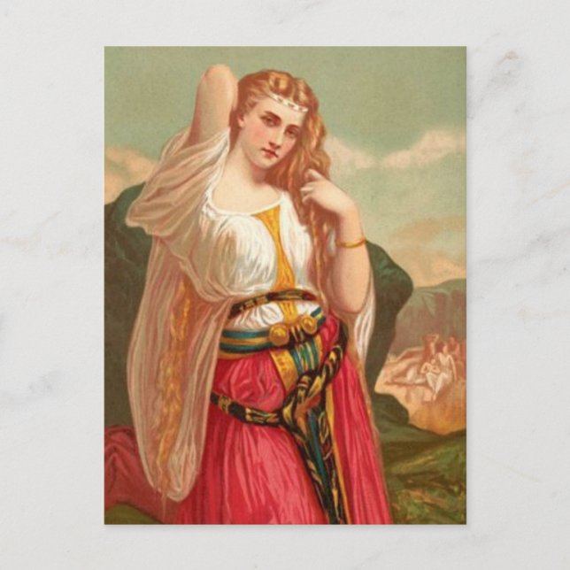 Carte Postale Belle Dame Vintage (Devant)