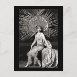 Carte Postale Belle danseuse décorée vintage