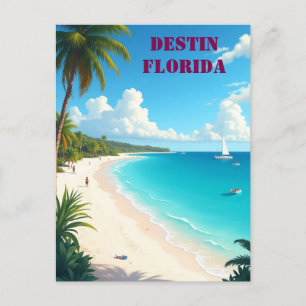 Carte Postale Belle Destin Florida Sunset Beach