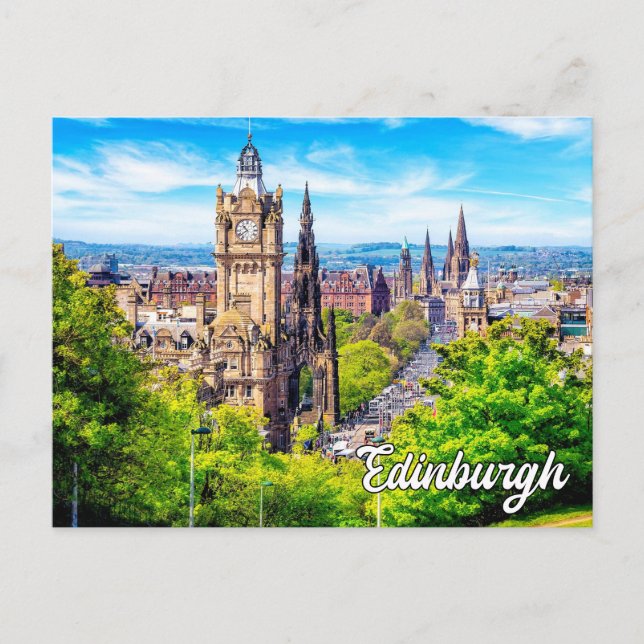 Carte Postale Belle Edimbourg, Ecosse, Royaume-Uni (Devant)