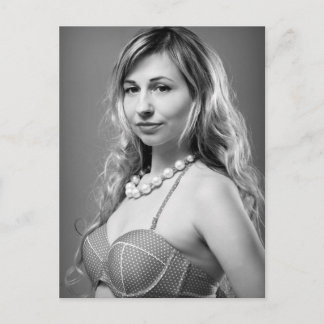 Carte Postale Belle épingle noire et blanche photo