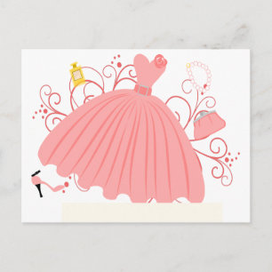 Carte Postale Belle et belle robe