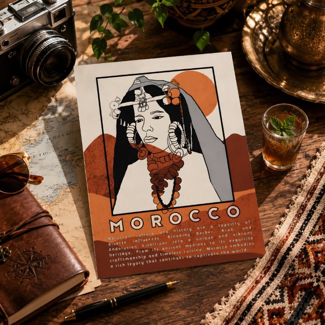 Carte Postale Belle femme berbère de Marrakech Maroc (Morocco's Postcard. )