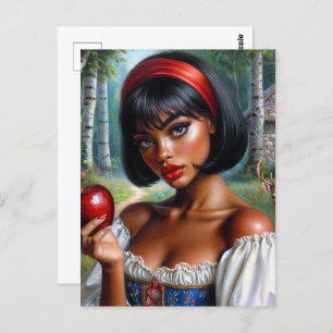 Carte Postale Belle Femme Noire Avec Art Apple