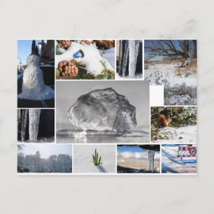Carte Postale Belle glace, neige et sensations hivernales!
