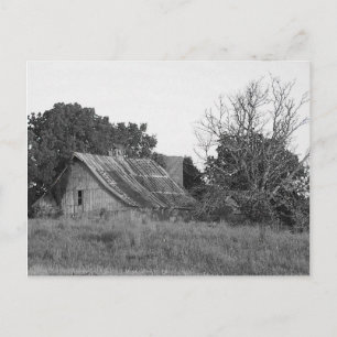 Carte Postale Belle grange rustique B & W Photo près de KCMO