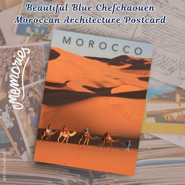 Carte Postale Belle Heure Dorée Désert Voyage Maroc Sahara (Créateur téléchargé)