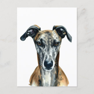 Carte Postale Belle illustration de Greyhound brindle