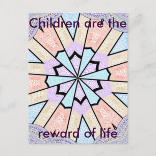 Carte Postale Belle Impression Géométrique Pastel Extraordinaire