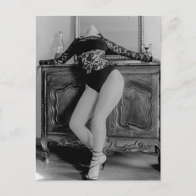 Carte Postale Belle lingerie de B&W extérieur (Devant)