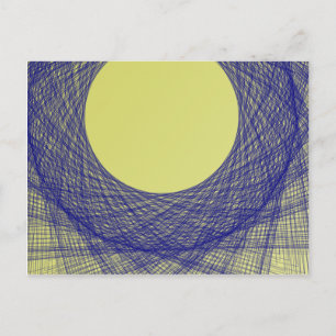 Carte Postale belle lune claire couleur bleu