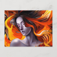 Belle Manga Anime Femme aux cheveux longs