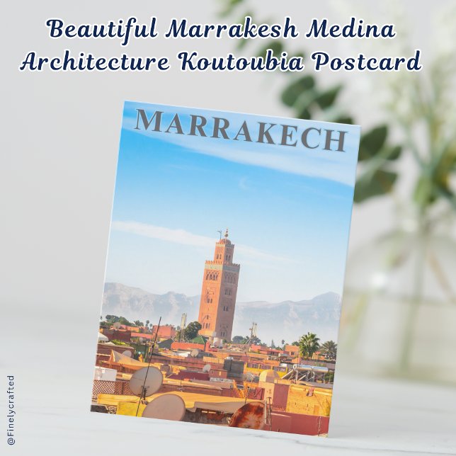 Carte Postale Belle Médina de Marrakech Architecture Koutoubia (Créateur téléchargé)