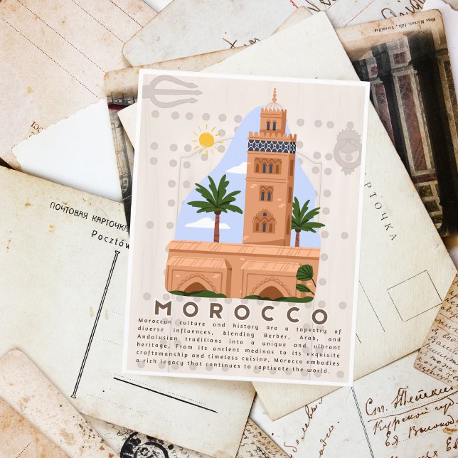 Carte Postale Belle Médina de Marrakech Koutoubia Architecture (Créateur téléchargé)