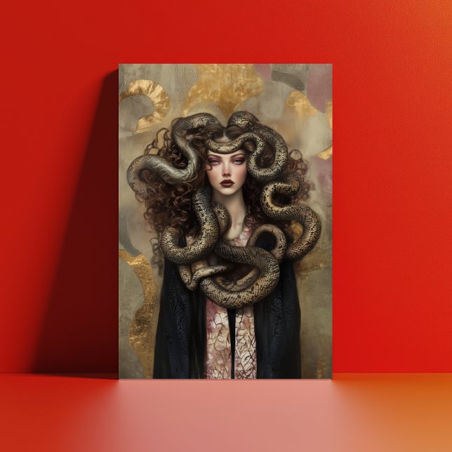 Carte Postale Belle Medusa - Grec Art Nouveau Portrait 02 (Créateur téléchargé)