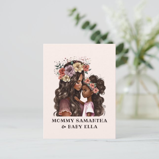 Carte Postale Belle mère et fille noire (2) (Debout devant)