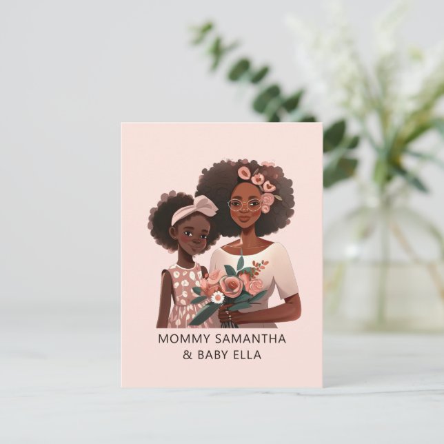 Carte Postale Belle mère et fille noires (17) (Debout devant)