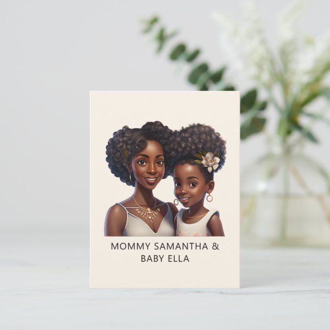 Carte Postale Belle mère et fille noires (18) (Debout devant)