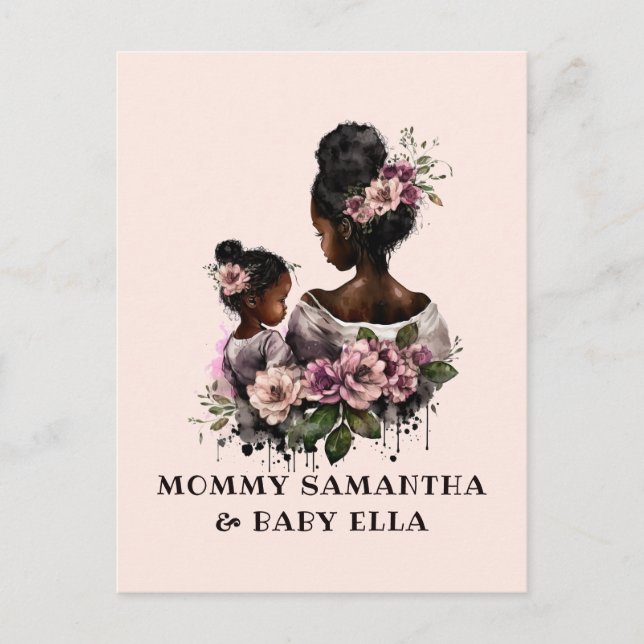 Carte Postale Belle Mère et Fille Noires (7) (Devant)