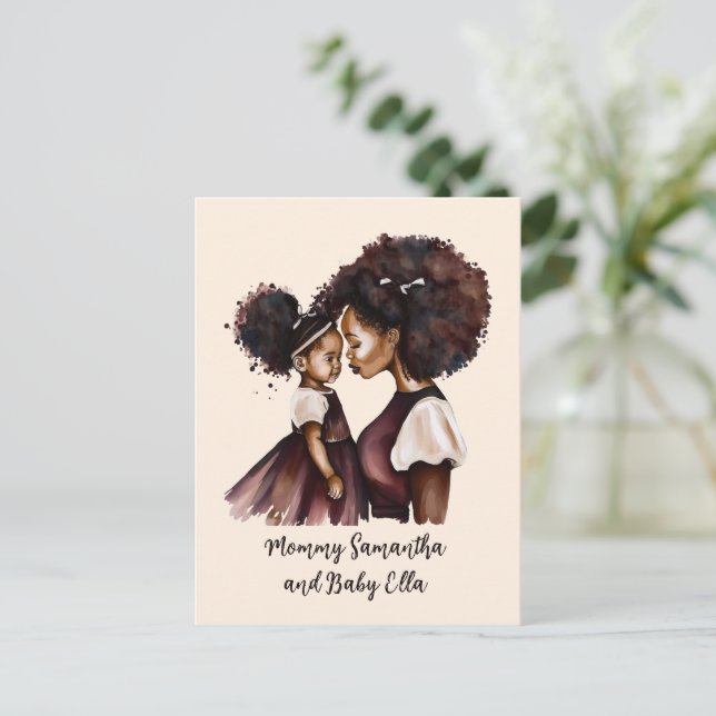 Carte Postale Belle Mère Noire et Fille (24) (Debout devant)