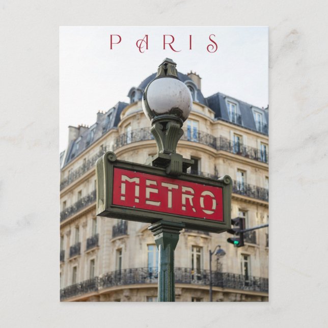 Carte Postale Belle Métro de rue - Connexion Paris (Devant)