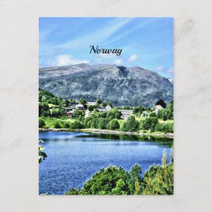 Carte Postale Belle Norvège, paysage scénique