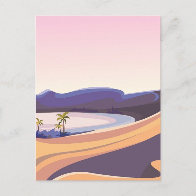 Carte Postale Belle oasis désertique (Devant)