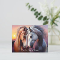 Belle paire de chevaux pour l'Anniversaire