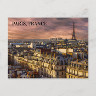 Carte Postale Belle Paris France Toit Terrasse Photo Tour Eiffel